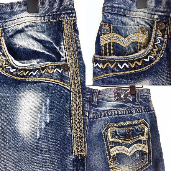 MONARCHY Collection Jeans Embroidered Embellished Western Cowgirl Size 16 / 30 - Picture 6 of 8